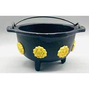 5.5" 7 Chakra cast iron cauldron 5.5" 7 Chakra cast iron cauldron