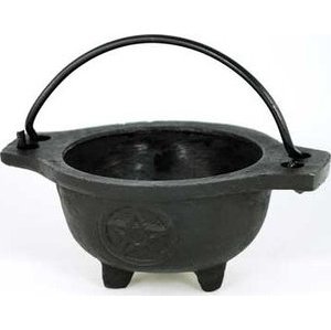 Pentagram Cast Iron Cauldron 3 1/2" Pentagram Cast Iron Cauldron 3 1/2"
