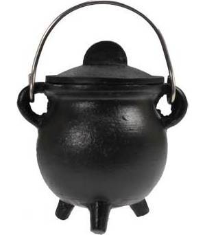 Plain Cast Iron Cauldron with Lid 3" Plain Cast Iron Cauldron with Lid 3"