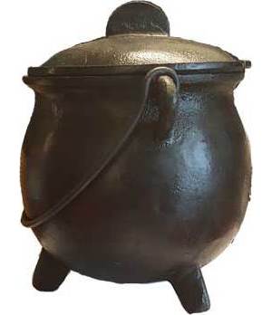 8" Cast Iron Cauldron with Lid