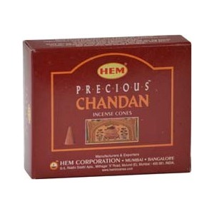 Chandan Hem Cone Incense 10pk Chandan Hem Cone Incense 10pk