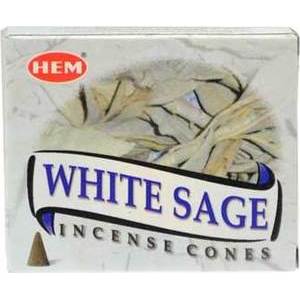 White Sage Hem Cone Incense 10pk