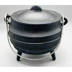 5" cast iron cauldron w/ lid 5" cast iron cauldron w/ lid