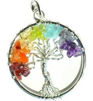 7 Chakra Tree of Life pendant