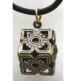 Square Amber Resin Necklace Square Amber Resin Necklace