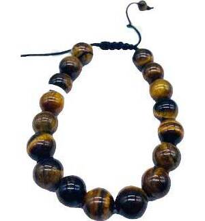 10mm Tiger Eye, Yellow bracelet