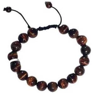 10mm Tiger Eye, Red bracelet