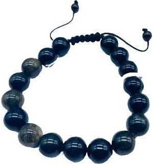 10mm Obsidian, Goldsheen bracelet