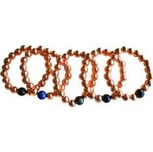 10mm Copper with asst stone bracelet