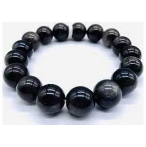 12mm Obsidian, Smoky bracelet