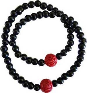 Cinnabar Rose & Onyx Bracelet Cinnabar Rose & Onyx Bracelet