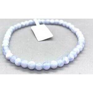 4mm Agate, Blue Lace bracelet 4mm Agate, Blue Lace bracelet