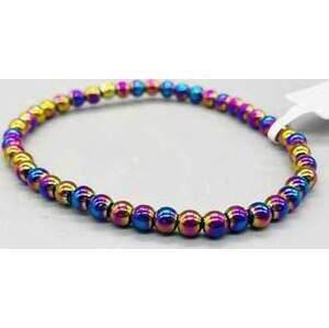 4mm Hematite, Rainbow bracelet 4mm Hematite, Rainbow bracelet