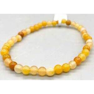 4mm Jade, Yellow bracelet