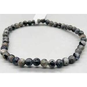 4mm Labradorite, Black bracelet