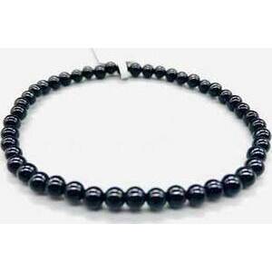 4mm Obsidian, Black bracelet