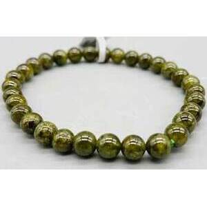 5-6mm Garnet, Green bracelet 5-6mm Garnet, Green bracelet