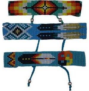 3/4" Southwest beaded bracelet various