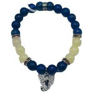 8mm Lapis, Honey Jade, Ganesha bracelet