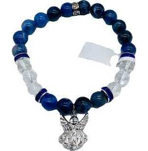 8mm Sodalite, Quartz, Angel bracelet