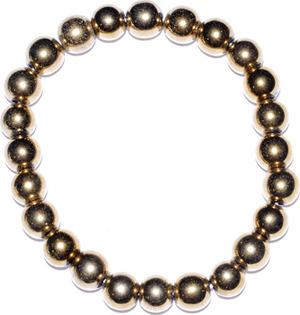 8mm Gold plated Hematite bracelet