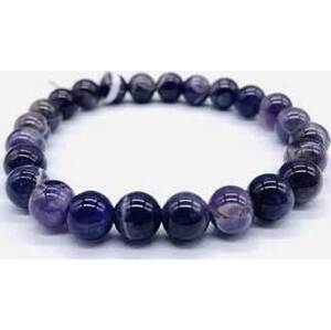 8mm Amethyst, Chevron bracelet