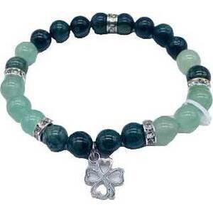 8mm Kambaba Jasper, Green Aventurine, Clover bracelet 8mm Kambaba Jasper, Green Aventurine, Clover bracelet