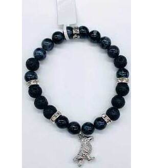 8mm Gabbro, Indigo Lava Raven 8mm Gabbro, Indigo Lava Raven