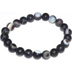 8mm Agate, Banded bracelet