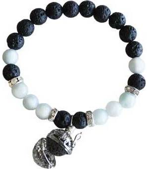 8mm Aquamarine/ Lava (for aromatherapy) 8mm Aquamarine/ Lava (for aromatherapy)