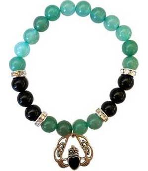 8mm Green Aventurine/ Black Onyx with Heart 8mm Green Aventurine/ Black Onyx with Heart