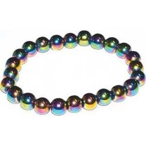 8mm Hematite, Rainbow