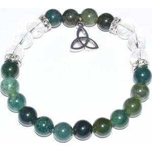 8mm Moss, Green/ Triquetra