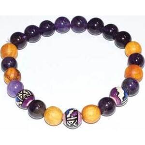 8mm Palo Santo Amethyst bracelet