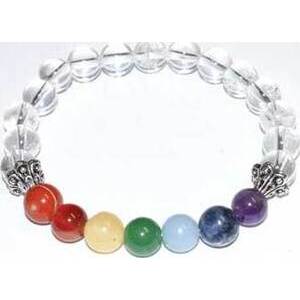 8mm Quartz & 7 Chakra bracelet