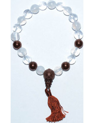 8mm Selenite/ Qtz/ Copper Tassel