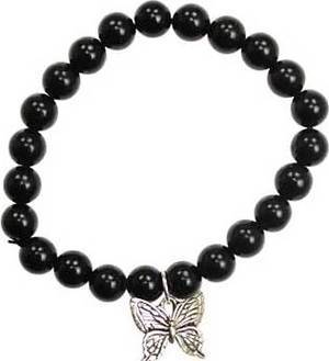 Black Obsidian Butterfly Bracelet Black Obsidian Butterfly Bracelet