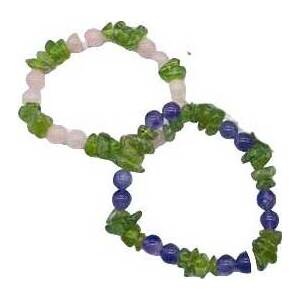 Peridot, Quartz gemstone bracelet