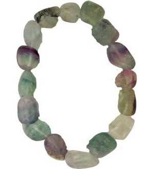 Fluorite, Rainbow gemstone bracelet