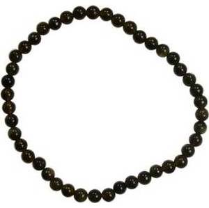 4mm Black Obsidian Stretch Bracelet