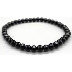 4mm Black Tourmaline stretch bracelet