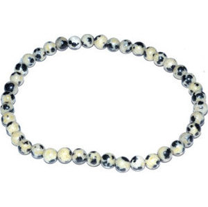 4mm Dalmation stretch bracelet