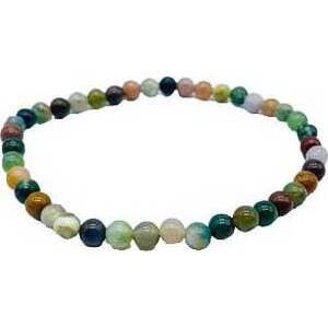 4mm Moss agate stretch bracelet