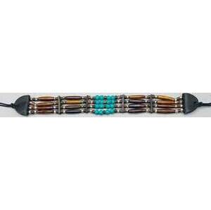 4 Line Brown Beaded Bone Choker 4 Line Brown Beaded Bone Choker