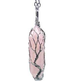 Rose Quartz Tree of Life double terminated