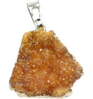 Citrine Druse Pendant