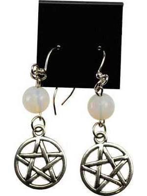 Opalite Pentagram Earrings Opalite Pentagram Earrings