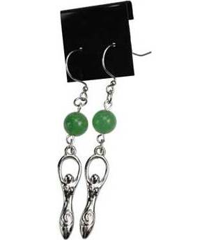 Green Aventurine Goddess Earrings Green Aventurine Goddess Earrings