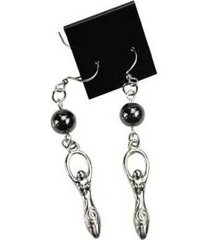 Hematite Goddess Earrings