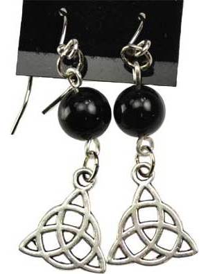 Black Onyx Triquetra Earrings Black Onyx Triquetra Earrings